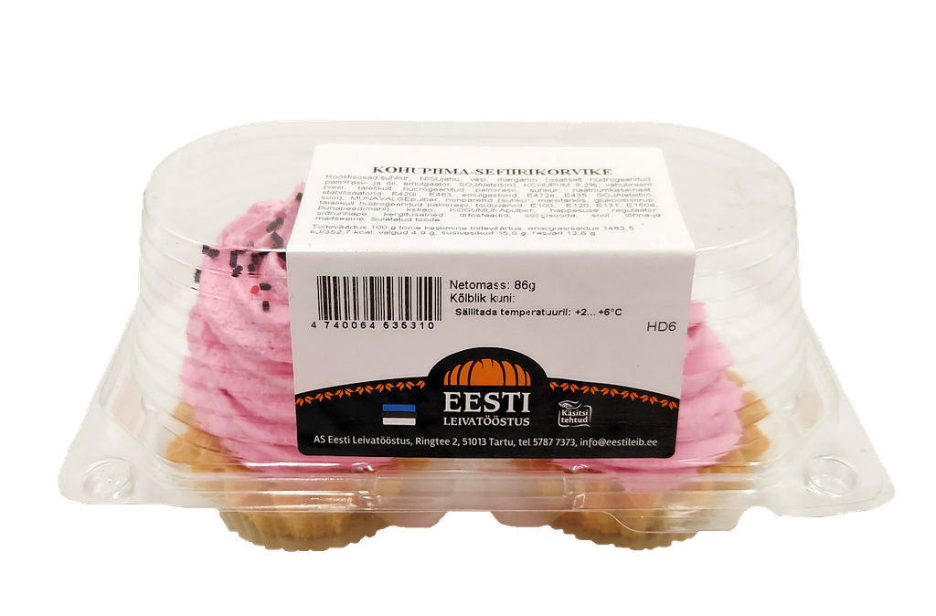 Kohupiima-sefiirikorvike karbis 2 tk (86 g)